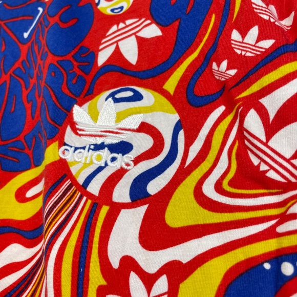 Adidas The Brand With The 3 Stripes Graphic T-Shirt Multicoloured Men’s Size Lar - Picture 6 of 15